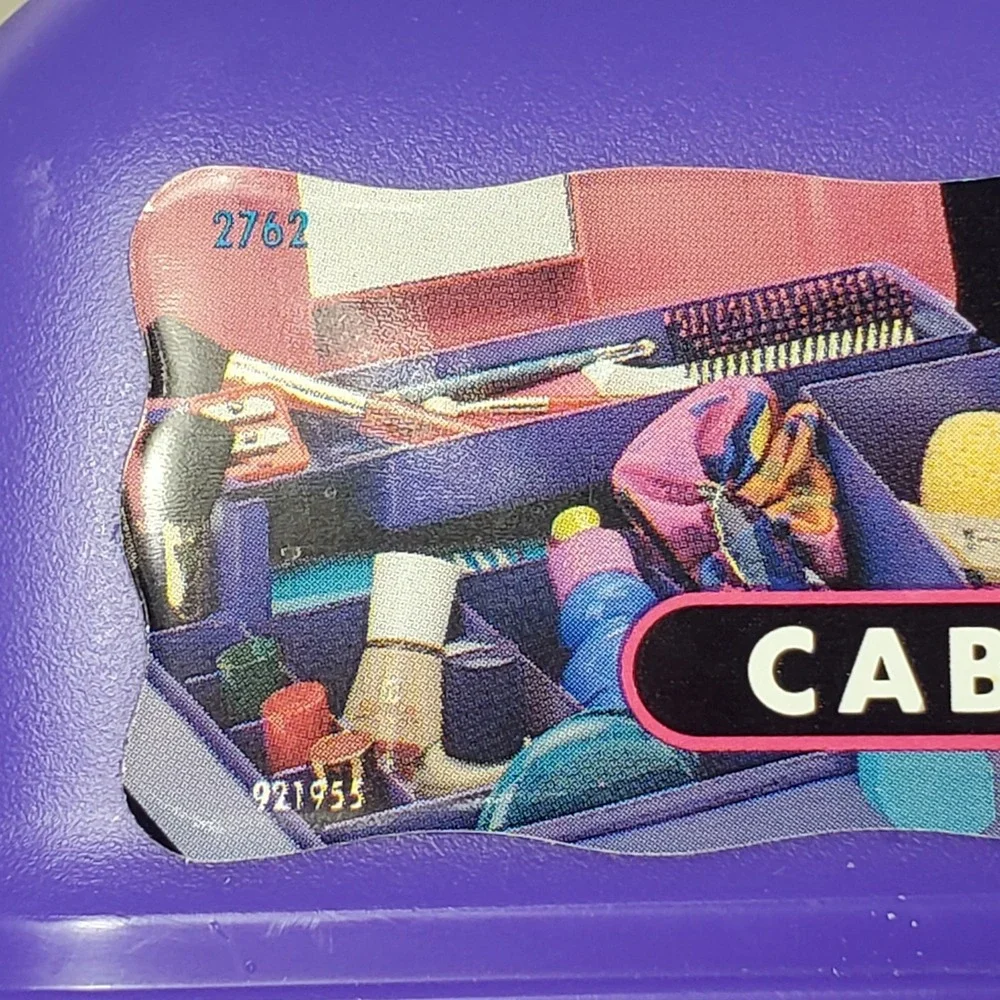 Vintage Caboodles Organizer Vanity Purple Pink Makeup Case Cosmetic Storage 2762